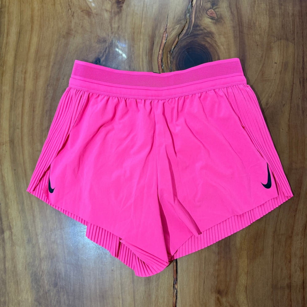 Nike Aeroswift Pleated Running Women's Shorts Small Dri Fit ADV FN2328 Bright W4